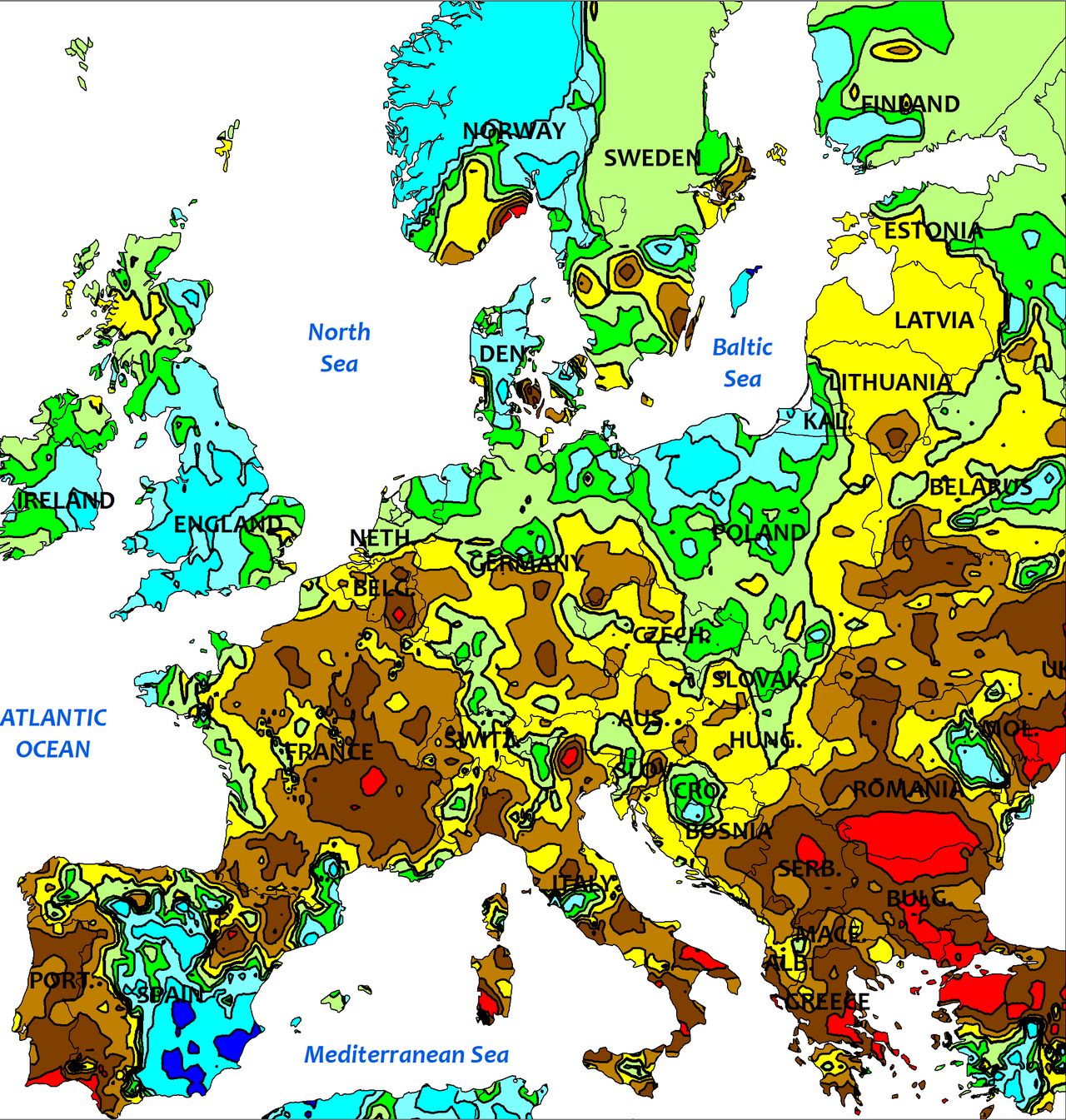 precipitations septembre Europe 2019