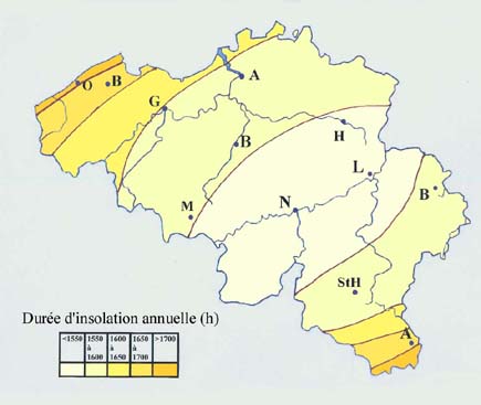 Insolation en Belgique